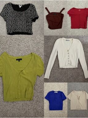 Bundle of Women’s Crop Tops (Topshop, Zara, Kendall and Kylie, Hollister, etc.)